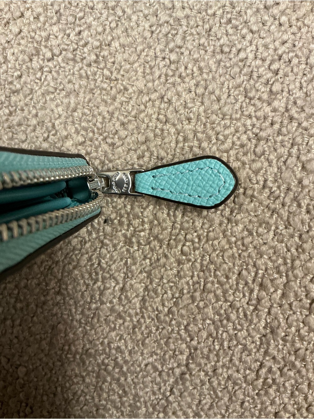 Coach Blue Zip Card Case Wallet. Authentic Coach Wallet. - Picture 4 of 7
